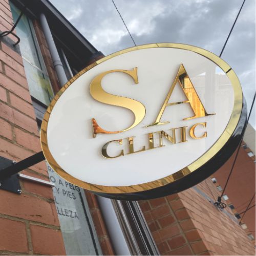 Diseño y fabricacion de avisos redondos en acrilico espejo oro, palorosa, plateado, linea  premium - Siem Editores.